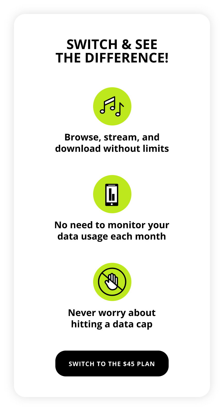SWITCH & SEE THE DIFFERENCE